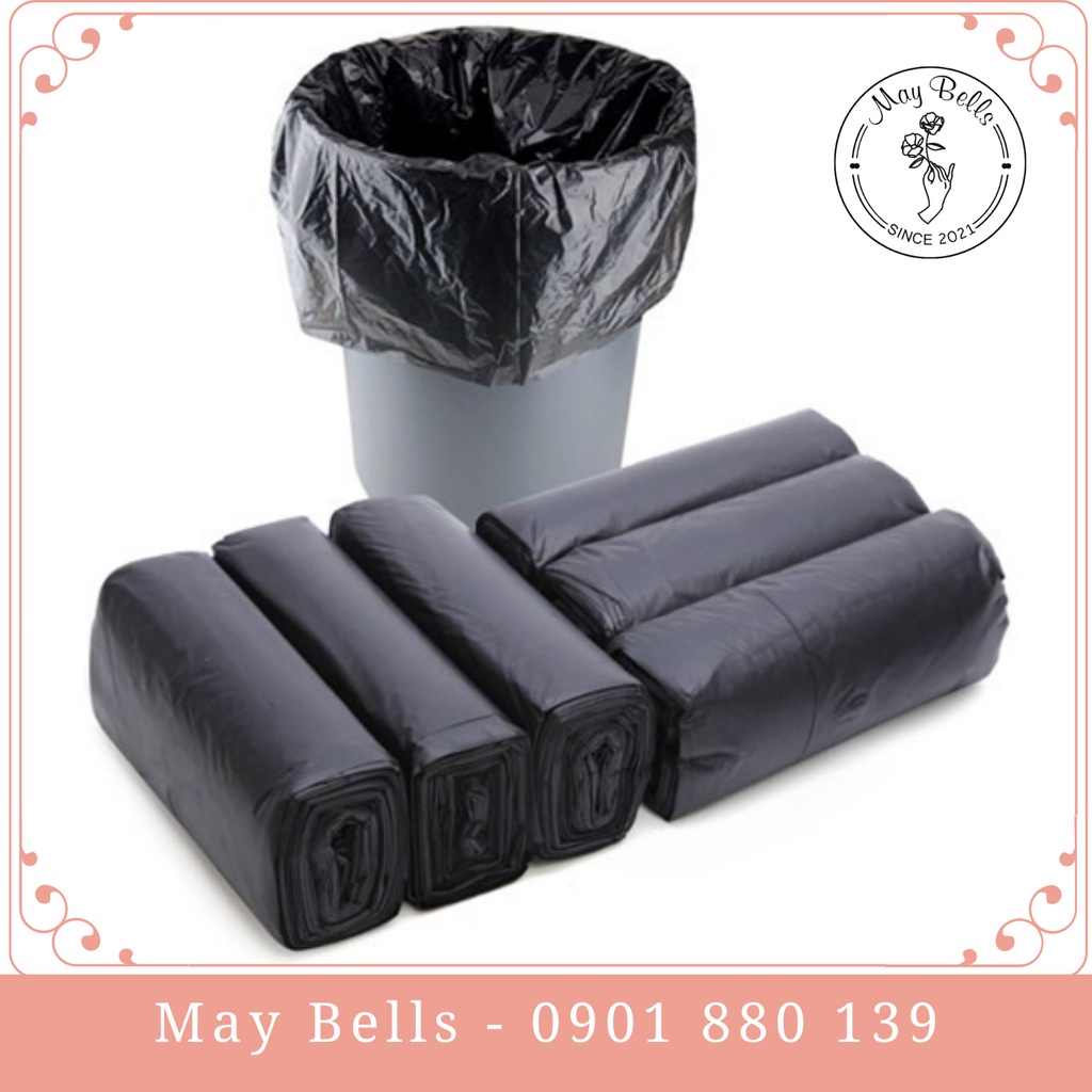 3 Cuộn Túi rác phân huỷ sinh học (44x55, 55x65, 65x80) Túi rác công nghiệp có quai (đóng gói 1kg)