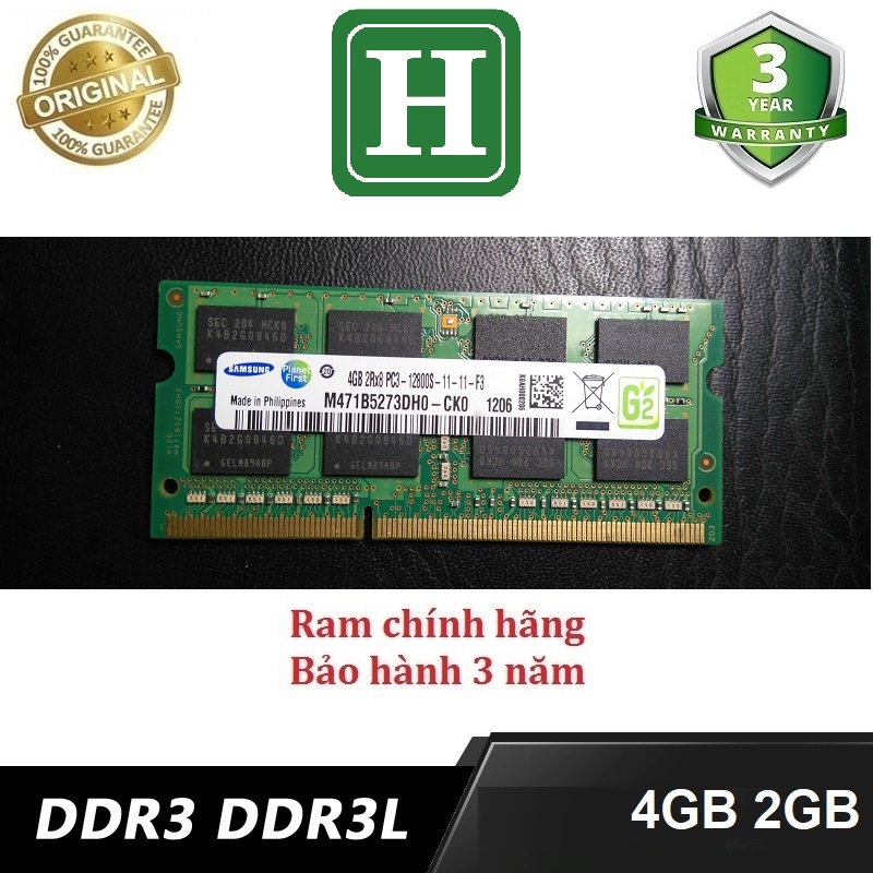 Ram laptop 4gb DDR3L hoặc DDR3 bus 1600, 1333 và 1066 dùng cho laptop