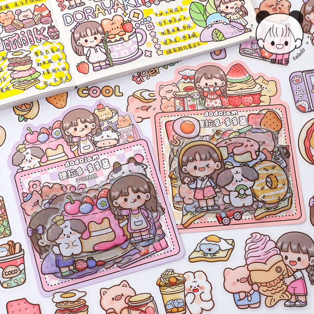 Sticker Dán Trang Trí Sổ Tay Hình Hoạt Hình Đáng Yêu