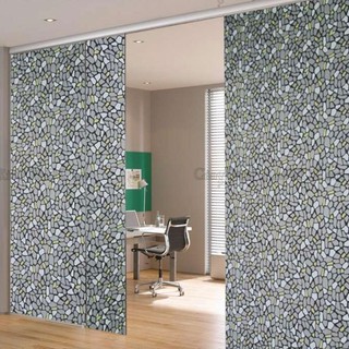 DECAL DÁN KÍNH MỜ MẢNH GHÉP TRẮNG ĐEN