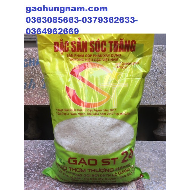 Gạo ST24-5kg -sóc trăng-top 3 gạo ngon nhất thế giới - Giao hàng ifast - ifast.com.vn - cbig.vn hệ thống tạp hóa cbig.vn