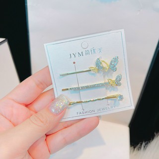 Set Kẹp tóc mái - xẹt, tăm ghim tóc mái xước tóc xi màu hàng đính xoàn phối ngọc