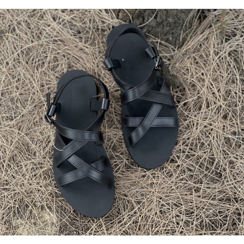 Dép Sandal Unisex Cao Cấp Da Bò Thật Sandal Quai Ngang Nam Nữ Trẻ Trung Đế Caosu Chống Nước Atshoes XDxsg202