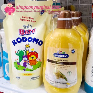 Sữa tắm cho bé Kodomo tinh chất sữa gạo 750ml