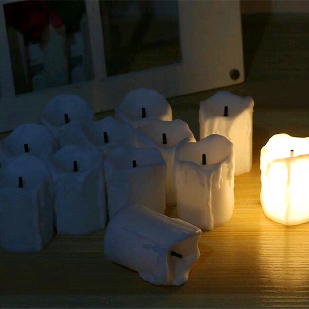 Đèn led hình ngọn nến màu vàng trang trí tiện dụng