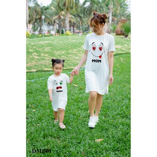[Hot Hot] ĐẦM SUÔNG MẸ VÀ BÉ IN HÌNH CỰC DỄ THƯƠNG - DMB01