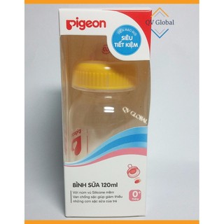 Bình sữa PIGEON 120ml có Van chống sặc