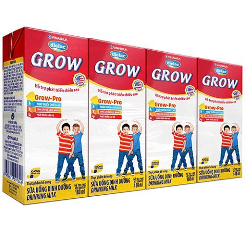 Sữa Bột Pha Sẵn Dielac Grow đỏ Hộp 180ml