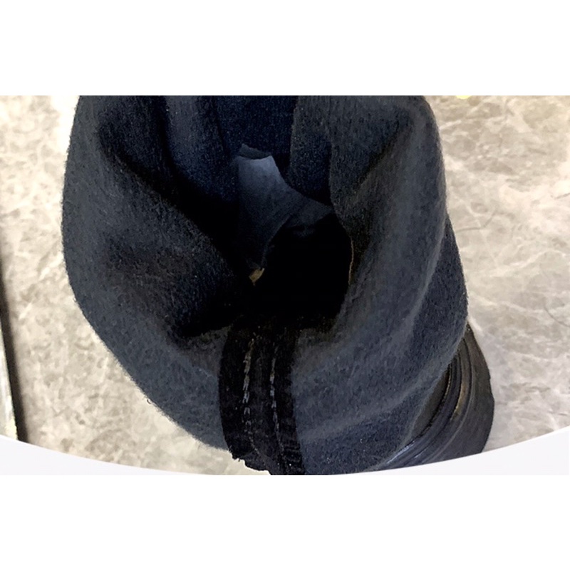 Bốt nữ da nhăn cổ ngắn và cổ cao dưới đầu gối không khoá đế cao 3,5cm