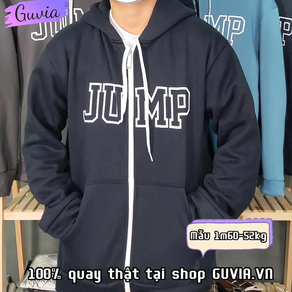 Áo Khoác Hoodie Nỉ JUMP Nam Nữ Ulzzang Unisex, Áo Khoác Form Rộng Thời Trang GUVIA AKN101 | BigBuy360 - bigbuy360.vn