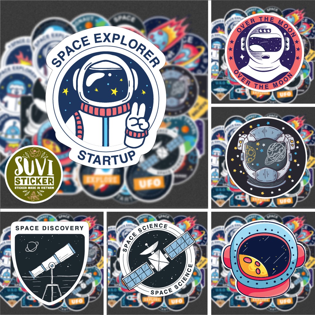 50 Sticker Galaxy Pack chống nước sticker dán laptop, điện thoại, đàn guitar, mũ bảo hiểm, vali. MSP: G03