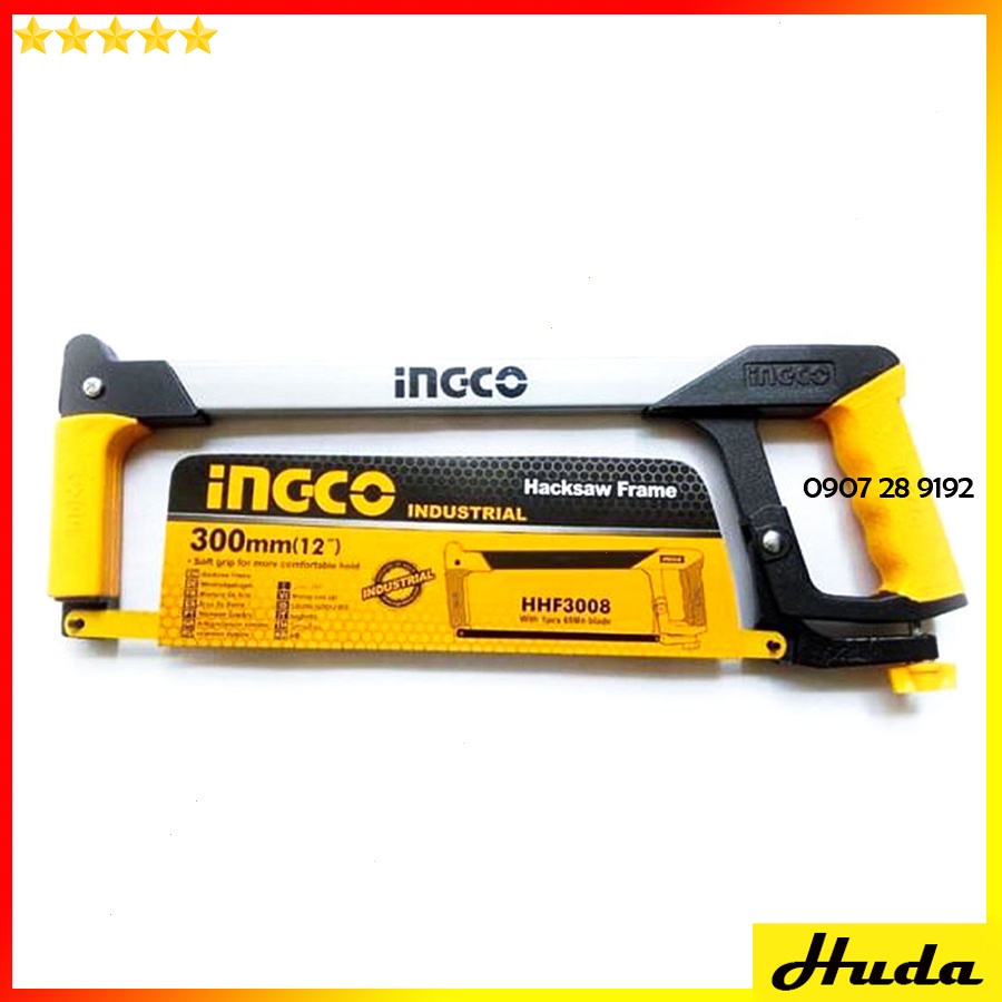 Khung cưa sắt kim loại cầm tay dài 300mm Total Ingco siêu bén cứng cáp bền bỉ