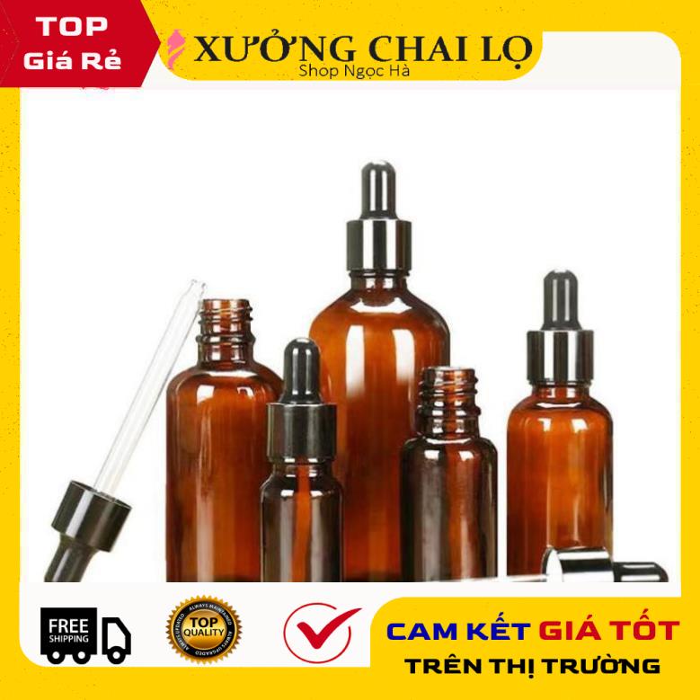 Chai lọ đựng tinh dầu bóp giọt Khoen Đen chiết serum