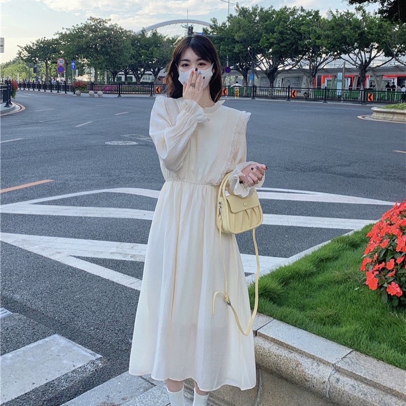 Váy trắng dáng dài ulzzang nàng thơ
