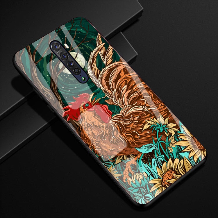 Ốp Lưng OPPO RENO ,RENO 2,RENO 2F mặt kính cường lực cao cấp thiết kế Độc Quyền