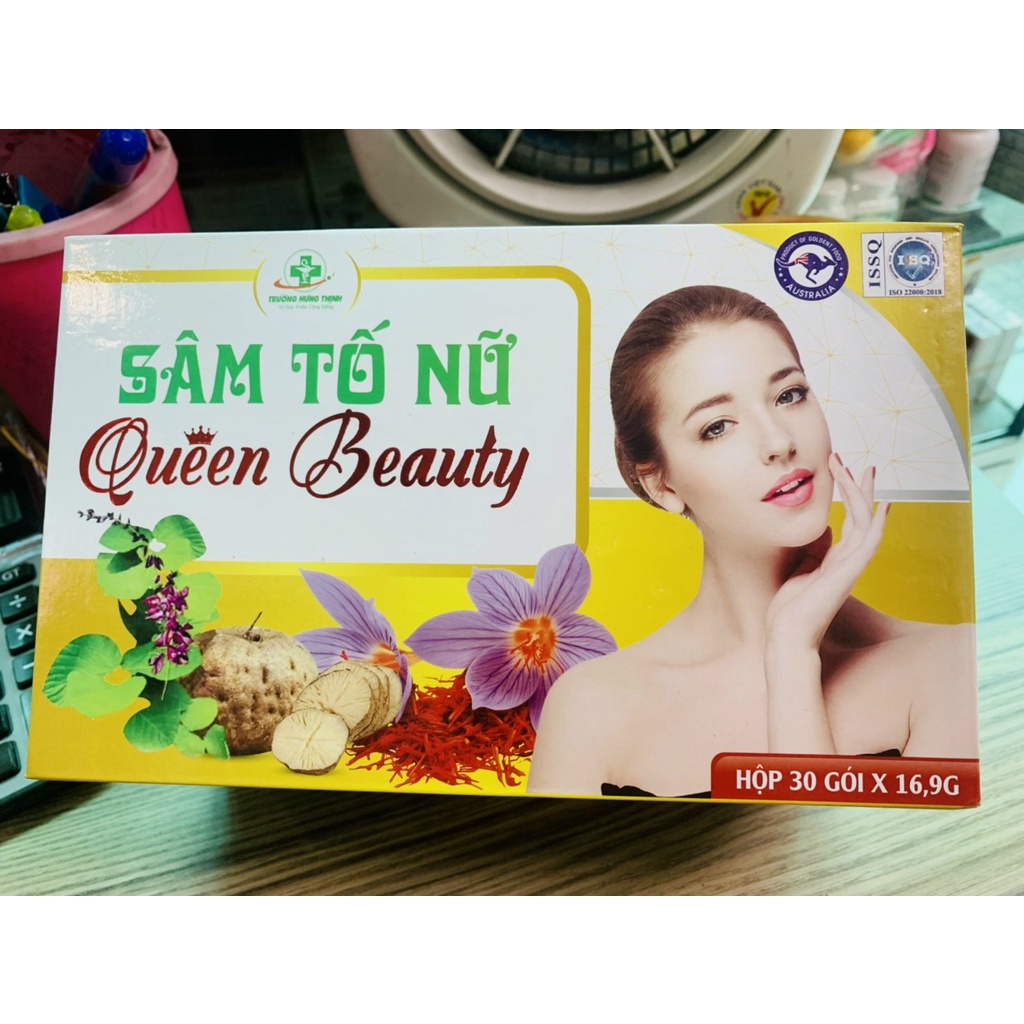 Sâm tố Nữ Queen Beauty Giảm cân, tan mỡ làm đẹp da, chống lão hóa, mờ thâm, trắng da, tăng sự đàn hồi cho da