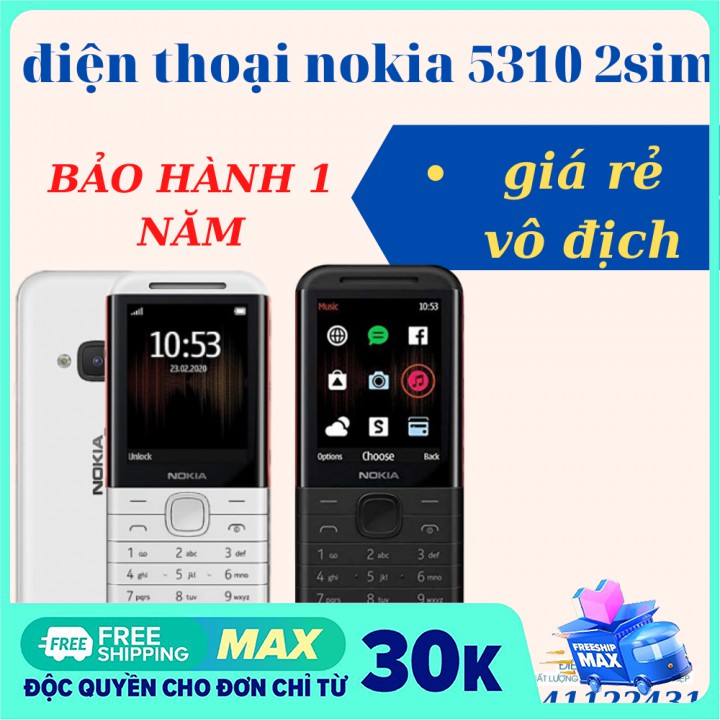 [GIÁ SỐC ] Điện thoại nokia 5310 2020 2 sim 2 sóng