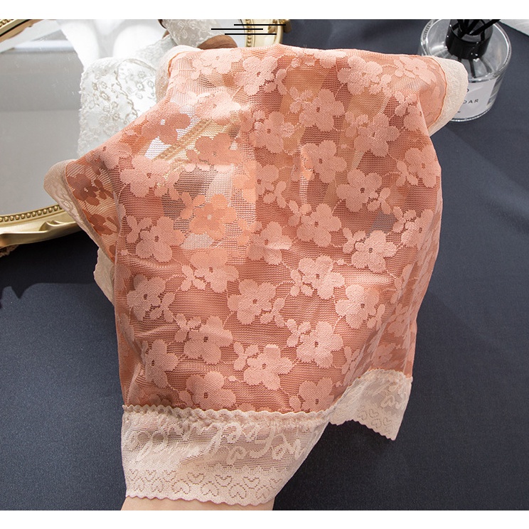 Quần lót nữ thun lạnh dệt lưới họa tiết hoa 128