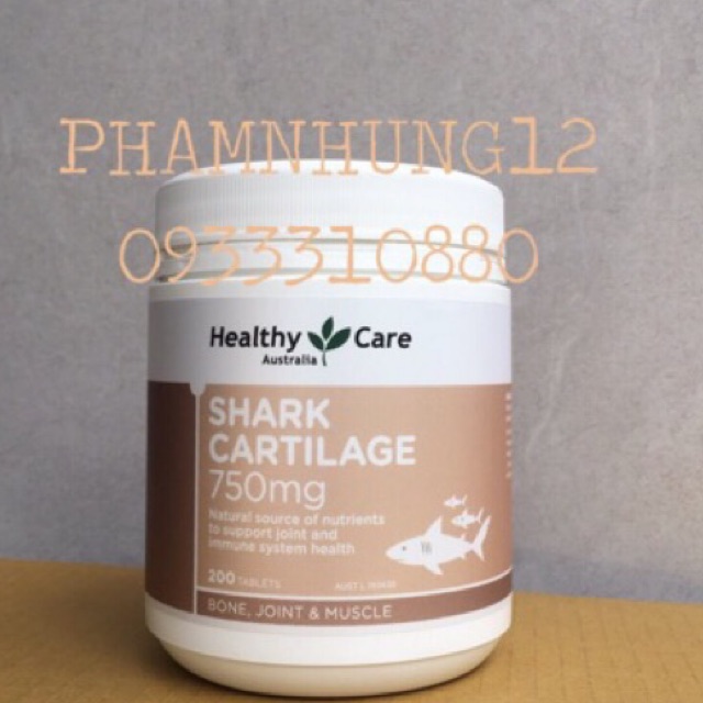 Sụn Cá Mập Healthy Care Shark Catilage 200 viên.
