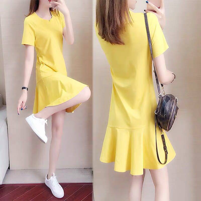 Set Áo Thun Ngắn Tay + Chân Váy Đuôi Cá Thời Trang Nữ