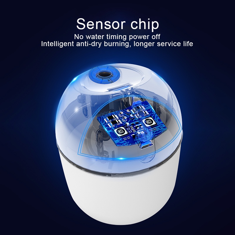 Máy Phun Sương Làm Ẩm Không Khí 220ml Tích Hợp Đèn Led Tiện Dụng