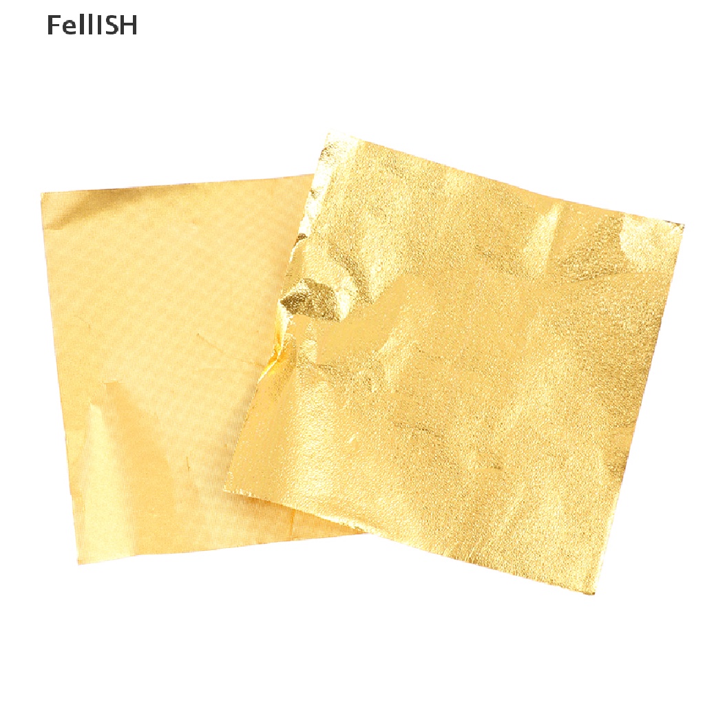 [Felli] Set 100 Tờ Giấy Nhôm Gói Kẹo Sô Cô La Màu Vàng 439br