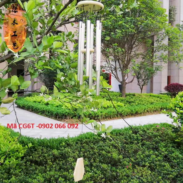 Chuông gió phong thuy 6 thanh nhôm