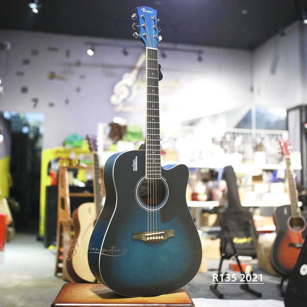 Đàn Guitar Acoustic Rosen R135 gỗ thịt phiên bản 2022 chính hãng- Tặng Full Phụ ...