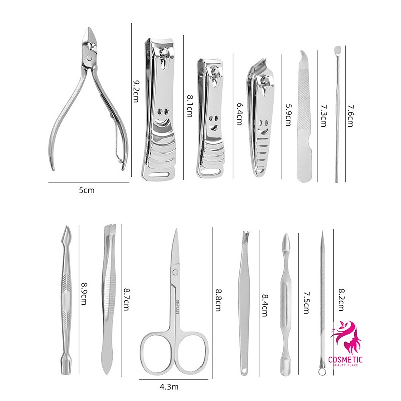 Dụng cụ hỗ trợ làm móng Yandou set 12 chuyên nghiệp tiện dụng PV693