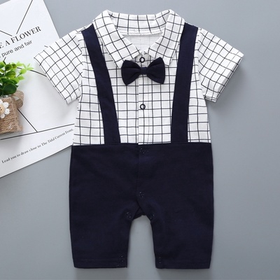 Jumpsuit Cotton Ngắn Tay Cho Bé Trai