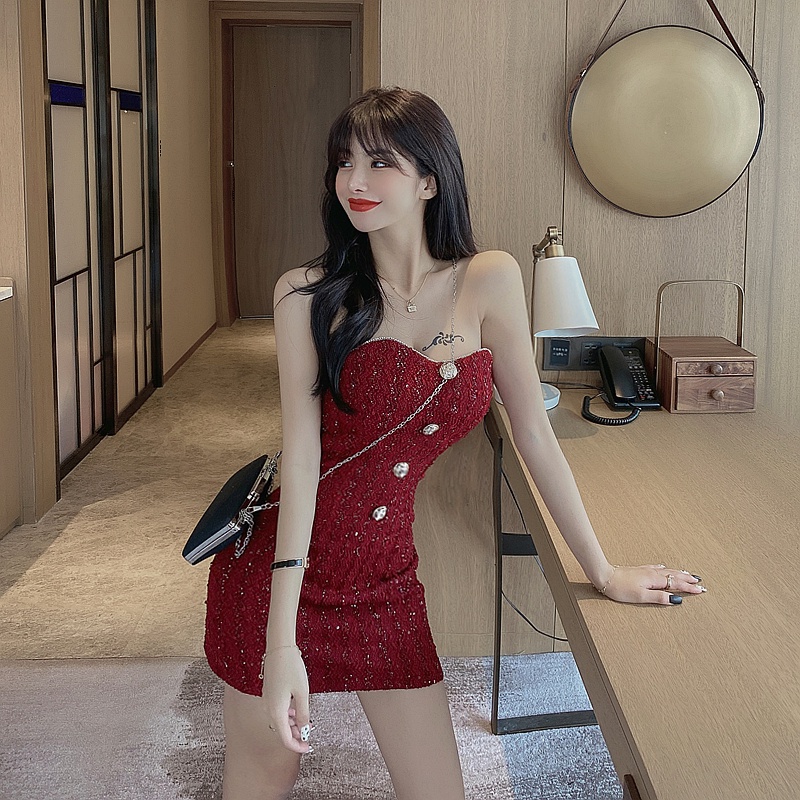 Đầm Ôm Dáng Cài Nút Quyến Rũ Dành Cho Nữ