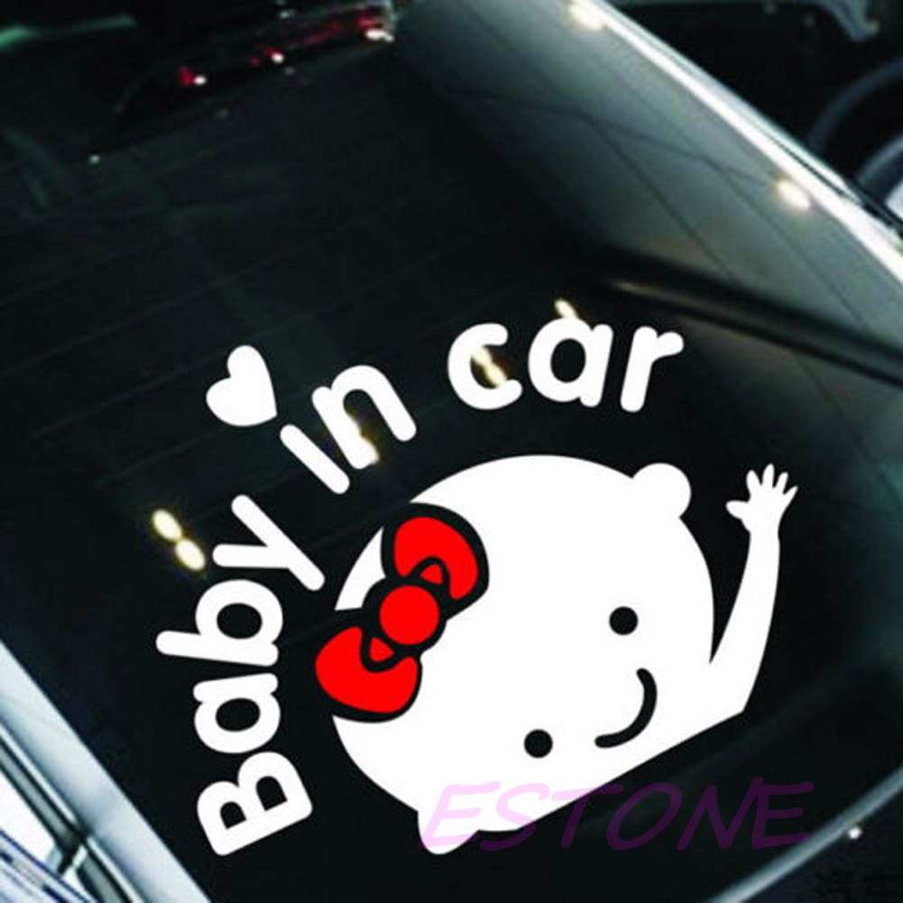 Decal In Chữ Baby In Car "Cho Xe Hơi