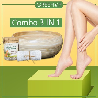 Chậu gỗ ngâm chân, muối ngâm chân thảo dược giảm tê bì chân tay, ngủ ngon sâu giấc