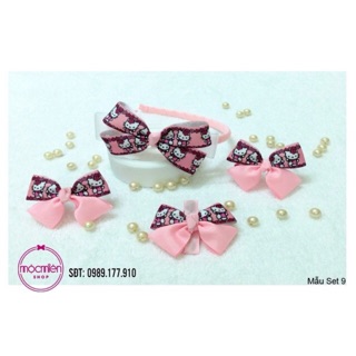 Set băng đô mèo kitty hồng