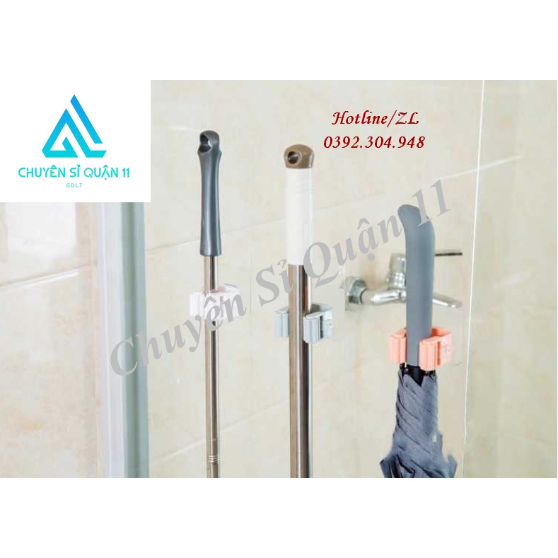 Móc treo chổi, cây lau nhà dán tường CATAN SHOP siêu dính thông minh GD328-Treochoi