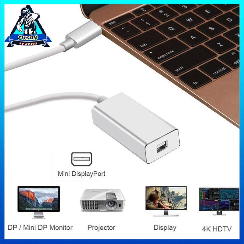 [Fitslim] Thunderbolt 3 USB-C To Mini DisplayPort Converter 4K@60HZ Type-C DP Adapter