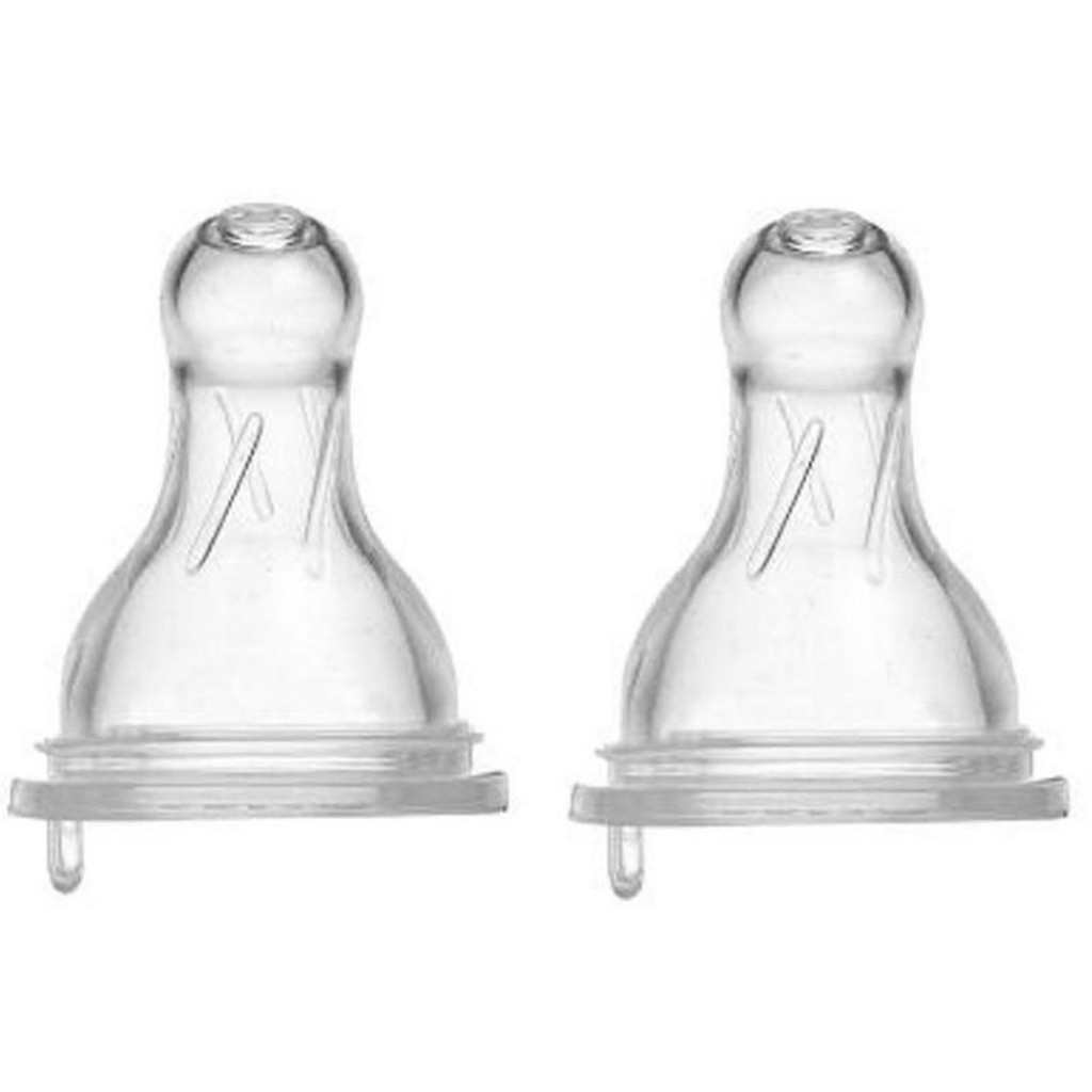 Bộ 2 núm ty silicone siêu bền chống sặc