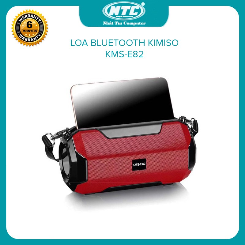 Loa bluetooth đa năng Kimiso KMS-E82 siêu bền hỗ trợ nghe USB, gắn thẻ nhớ, đài FM radio, cắm dây AUX (màu ngẫu nhiên)