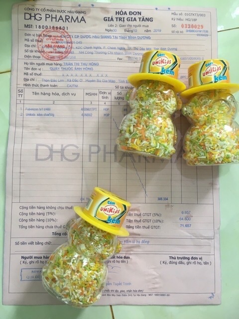 Cốm bổ Unikids Kẽm - DHG - Chai 50gr