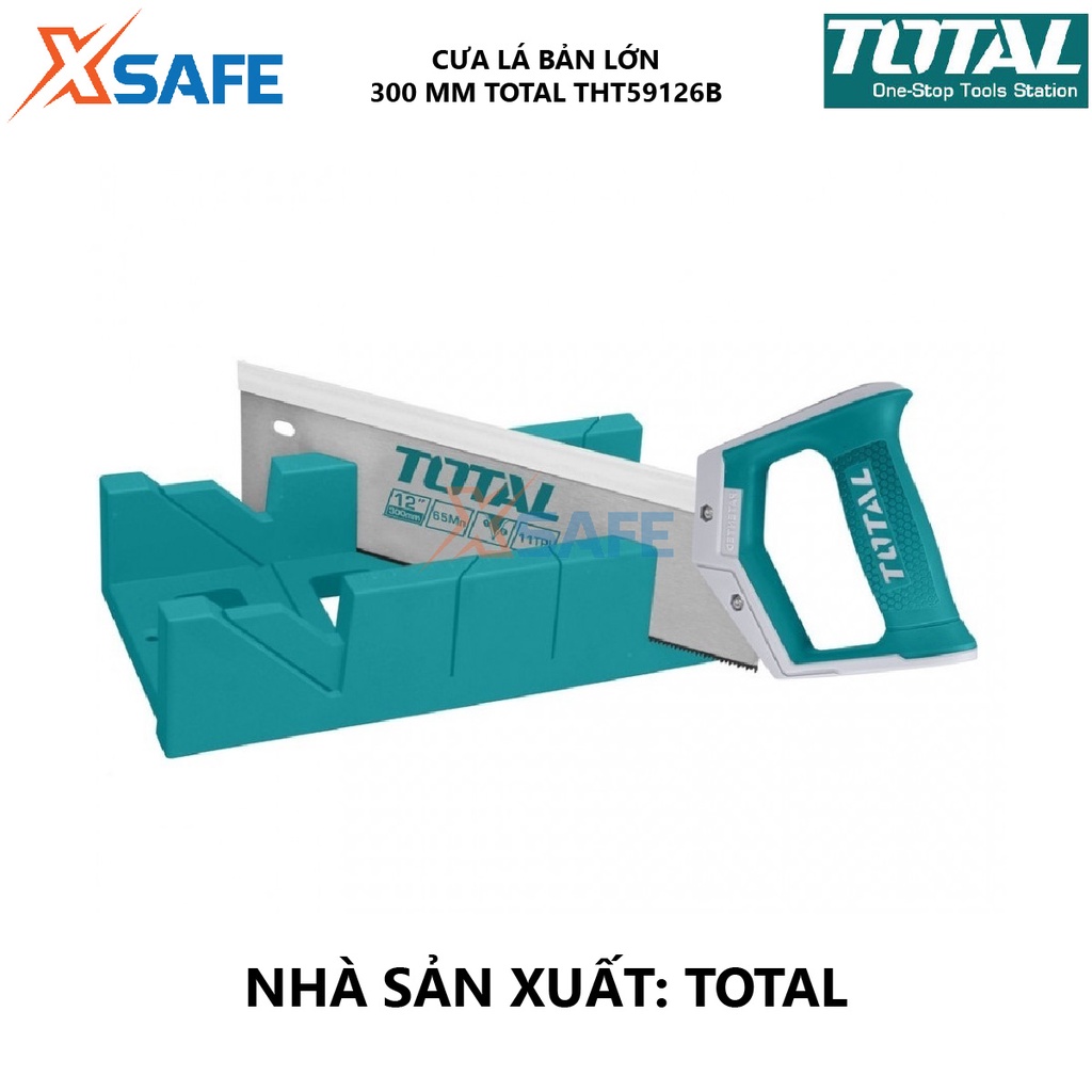 Cưa lá bản lớn Total THT59126B | Cưa cầm tay 300mm Độ dày 0.8mm lưỡi cưa thép cao cấp, không cong, răng cưa chịu nhiệt