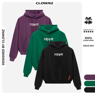  Áo hoodie basic local brand Clownz Cyber Logo Drop Shoulder form rộng có mũ unisex nam nữ nhiều màu 