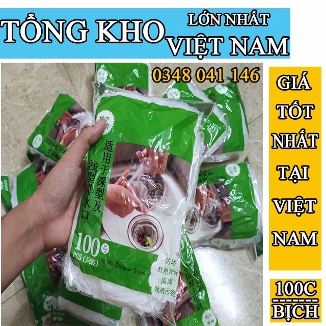 [Rẻ Nhất Shopee] Túi Lọc Rác Bồn Rửa Chén Bát 100 TÚI💖💖 Tiện Lợi, Dễ Sử Dụng, Dai