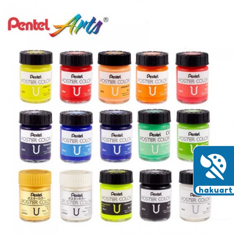 Màu Bột Pentel Poster Color Hủ Lẻ 30ml - Họa cụ Hakuart