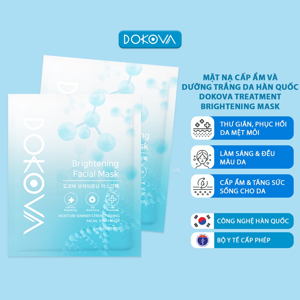 Mặt nạ cấp ẩm và dưỡng trắng cho da Hàn Quốc - DOKOVA TREATMENT BRIGHTENING MASK