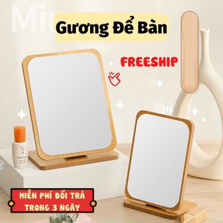 Gương Soi Trang Điểm Phong Cách Hàn Quốc ,Gương Để Bàn Trang Điểm Gỗ LIMO.H
