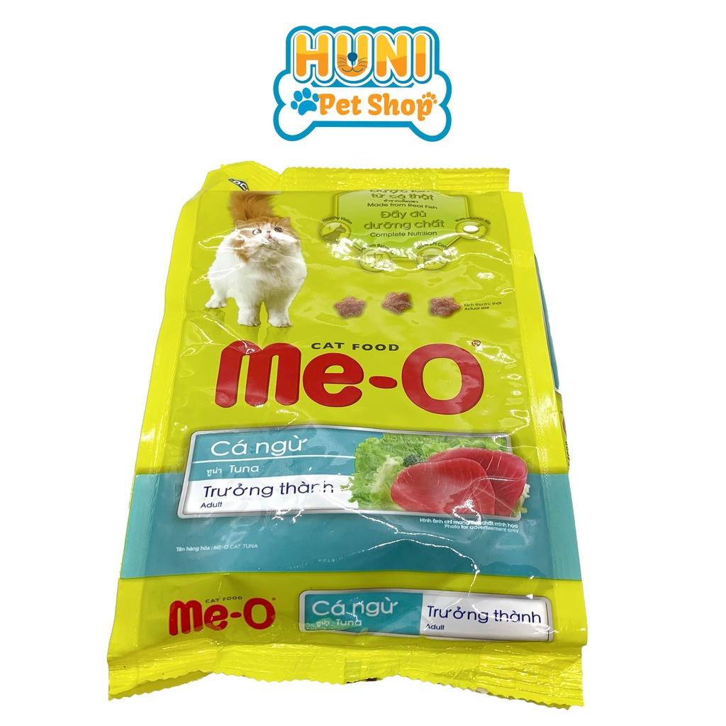 Thức ăn cho mèo lớn MEO đồ ăn hạt Me-o Adult vị hải sản, cá ngừ, cá thu gói 1.2kg - Huni Petshop
