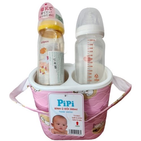 Bình Ủ Sữa Đôi Lớn 300ml PiPi (Dùng Cho 2 Bình Cổ Rộng 300ml)