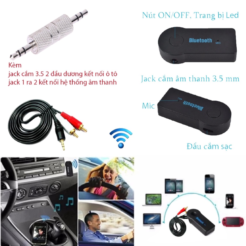 Đầu Thu Bluetooth version 3.0 tạo kết nối âm thanh Stereo đa năng -dc1583