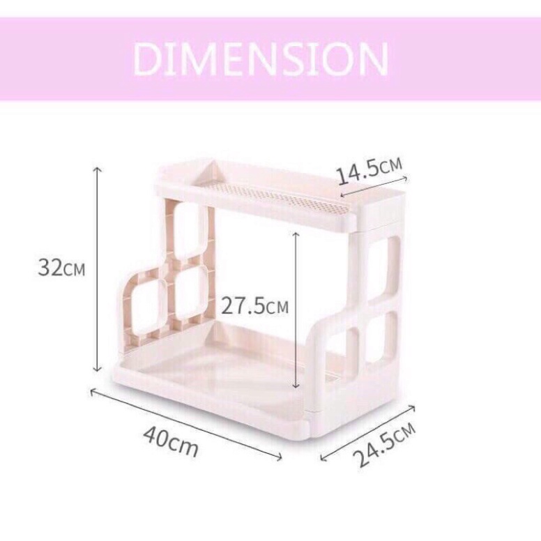 Kệ đựng gia vị nhựa Việt Nhật, kệ gia vị 2 tầng đựng đồ gọn gàng ms.5566