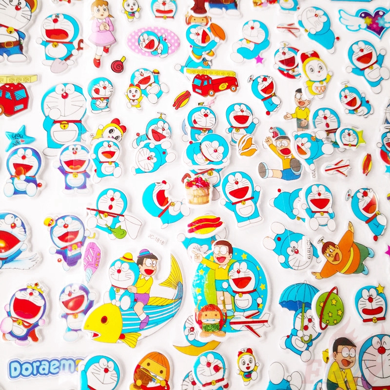 Set 1/5 Tấm Hình Dán Doraemon 3d Cho Bé